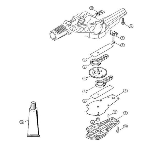 Gear Housing HG 945 Assembly  for Stihl/ Viking HEL 700 K Electric Long Reach Hedge Trimmers