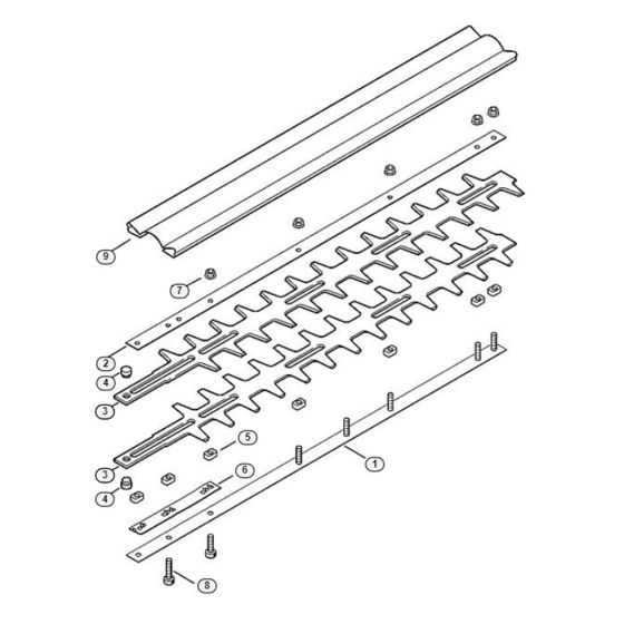 Cutter Bar Assembly  for Stihl/ Viking HEL 700 K Electric Long Reach Hedge Trimmers