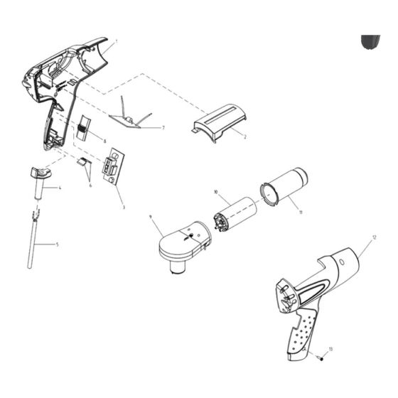 Complete Assembly for Makita HG5012 Heat Gun