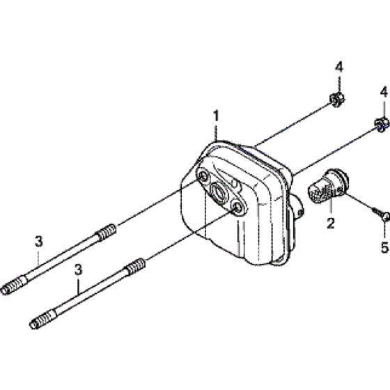 Muffler Assembly for Honda HHB25E Blower