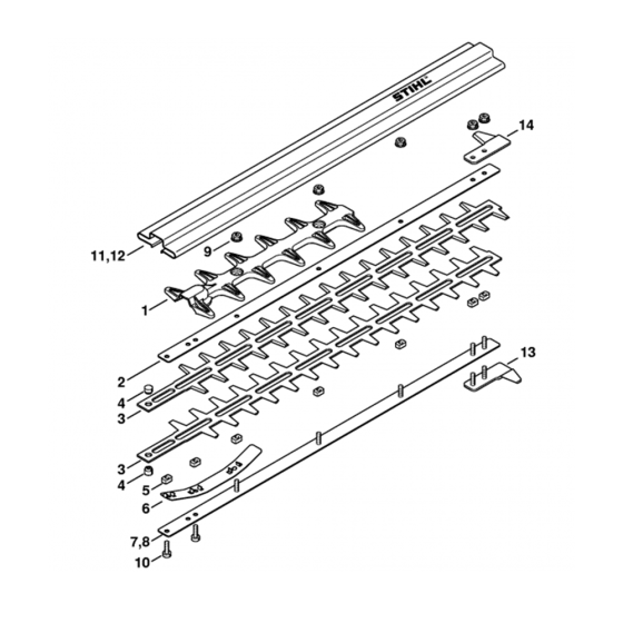 Blade  Assembly for Stihl HL45 Long Reach Hedgetrimmers