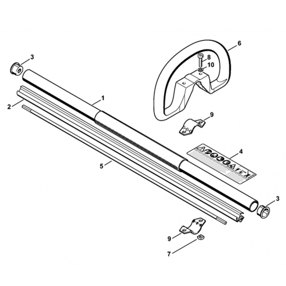 Drive Tube Assembly Assembly for Stihl HL56K Long Reach Hedgetrimmers