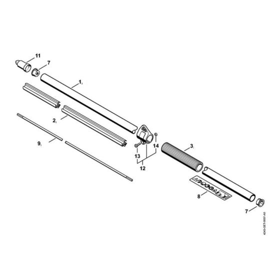 Drive Tube Assembly for Stihl HL92 C-E Long Reach Hedgetrimmer