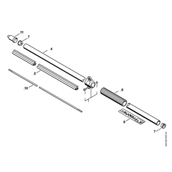 Drive Tube Assembly for Stihl HL92 KC-E Long Reach Hedgetrimmer