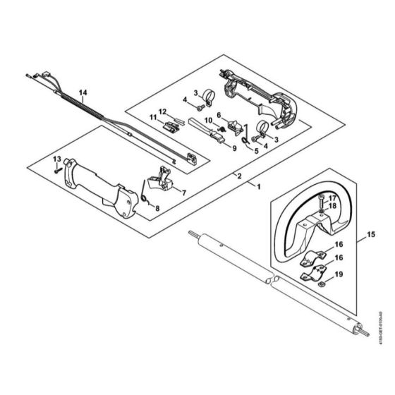 Handle for Stihl HL 95 Long Reach Hedge Trimmer