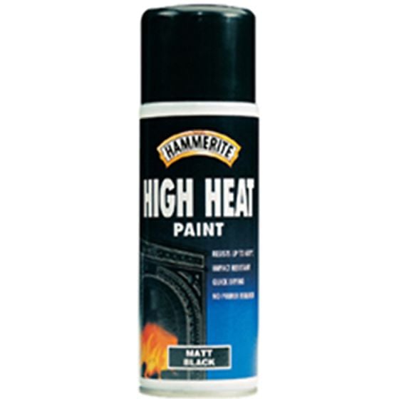 High Heat Paint Aerosol Black 400ml - Hammerite 5092866