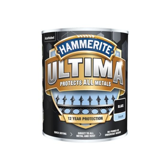 Ultima Metal Paint Smooth Black 750ml