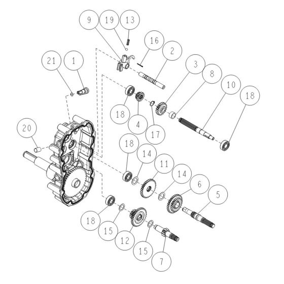 Transmission Assembly -4 for OREC HR531 (2021) Mower