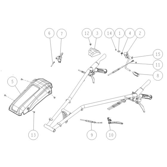 Handle Assembly for OREC HR531 (2021) Mower