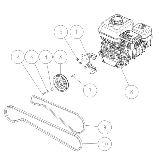 Engine Assembly -1 for OREC HR531 (2021) Mower