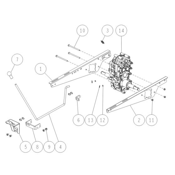 Frame Assembly -4 for OREC HR531 (2021) Mower