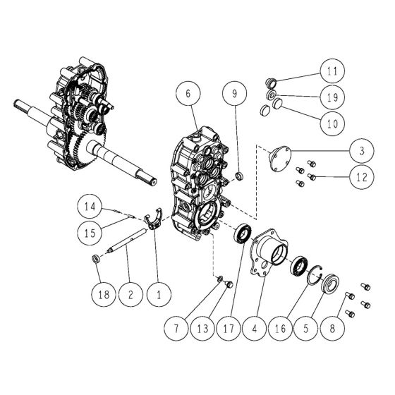 Transmission Assembly -3 for OREC HR662 (2021) Mower