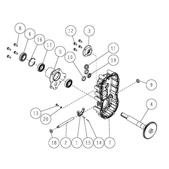 Transmission Assembly -7 for OREC HR662 (2021) Mower