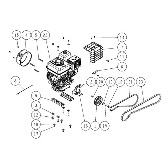 Engine Assembly for OREC HR662 (2021) Mower