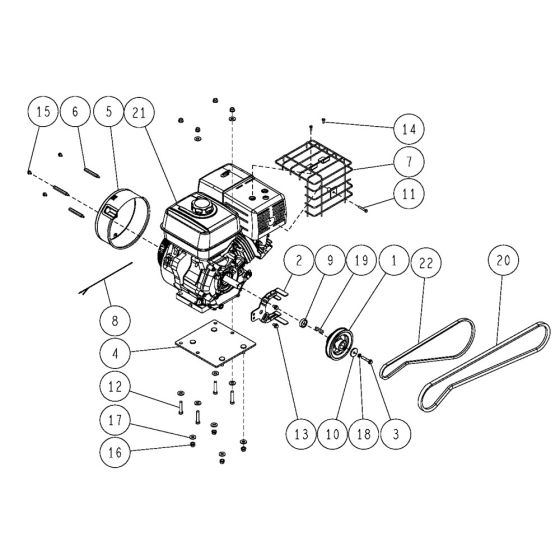 Engine Assembly -1 for OREC HR812 (2021) Mower