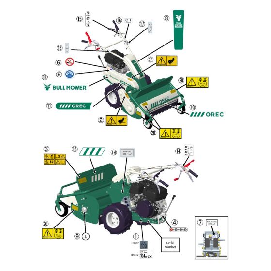 Decal for OREC HR812 (2021) Mower