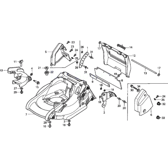 Cutter Housing Assembly for Honda HRB425-CQX Lawn Mowers