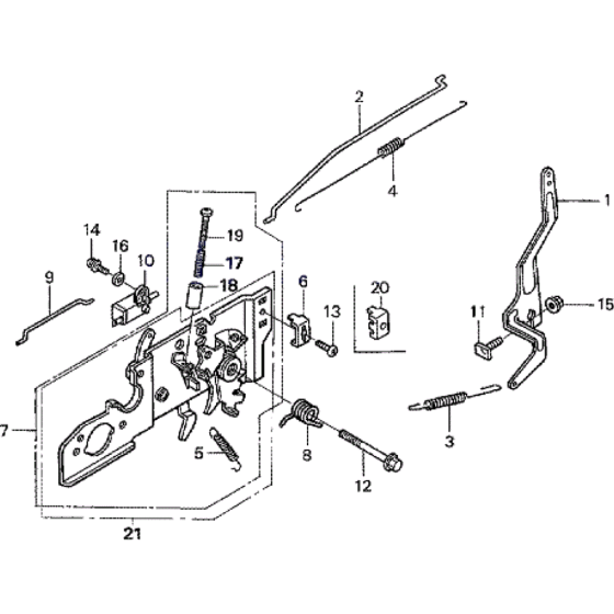 Speed Control Assembly for Honda HRB476C-QXE Lawn Mowers