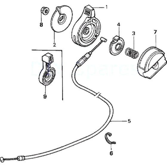 Throttle Lever & Cable Assembly for Honda HRB476C-QXE Lawn Mowers