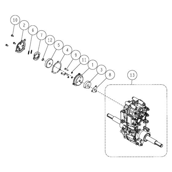 Transmission Assembly for OREC HRC673 (2021) Mower