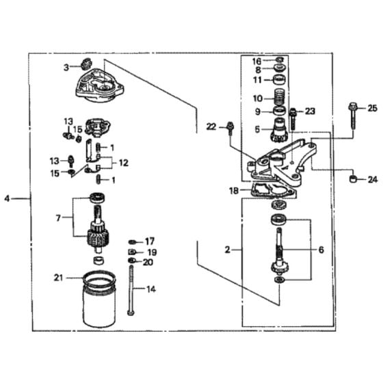 Starter Motor for Honda HRD535 - HXE Lawn Mower