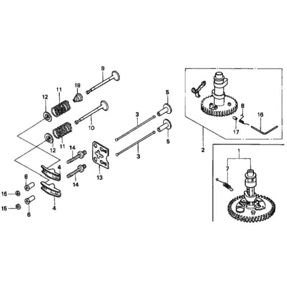 Camshaft for Honda HRD535 - HXE Lawn Mower