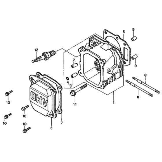 Cylinder Head for Honda HRD535 - QME Lawn Mower