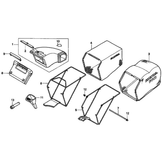 Grass Bag for Honda HRD535 - QME Lawn Mower