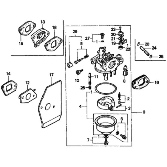 Carburetor for Honda HRD535 - QME Lawn Mower