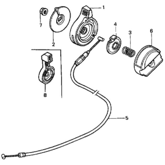 Throttle Lever for Honda HRD535 - QXE Lawn Mower