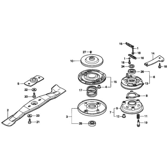 Rotary Blade for Honda HRD535 - QXE Lawn Mower