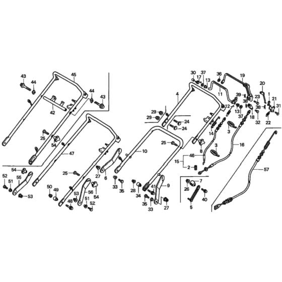 Handle Pipe for Honda HRD535 - SXE Lawn Mower