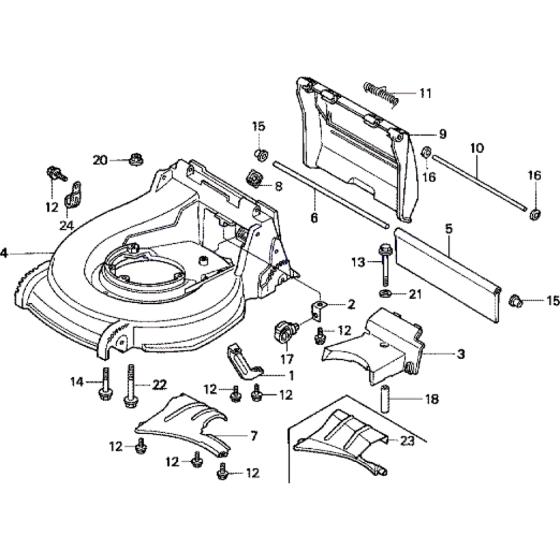 Cutter Deck Assembly for Honda HRD535 MEM Pro Lawnmower