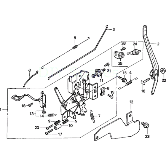 Speed Control Assembly for Honda HRD535 MEM Pro Lawnmower