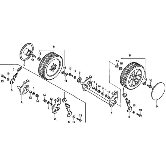 Front Wheel for Honda HRD536C - HXE Lawn Mower