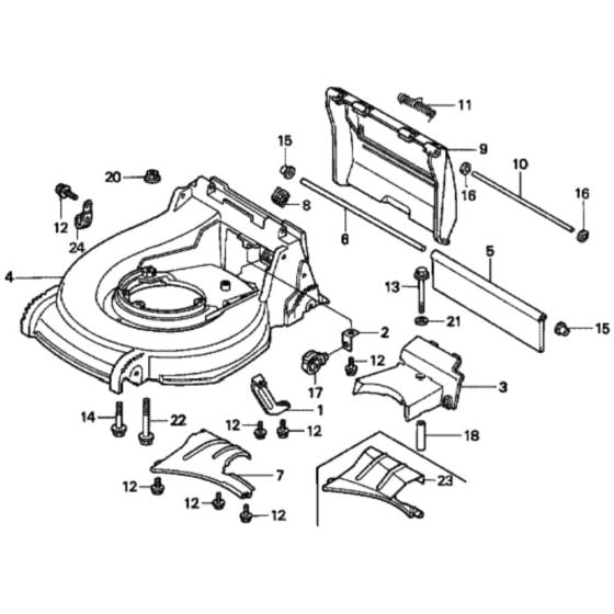 Cutter Housing for Honda HRD536C - HXE Lawn Mower