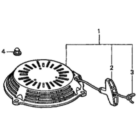 Recoil Starter for Honda HRD536C - HXE Lawn Mower