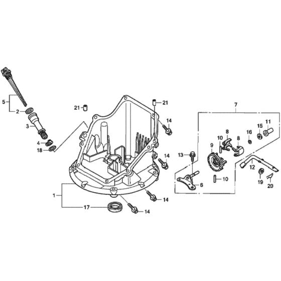 Crankcase Cover for Honda HRD536C2 - HXE Lawn Mower