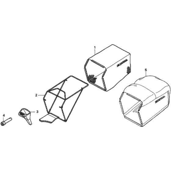 Grass Bag/Tool for Honda HRD536C2 - HXE Lawn Mower
