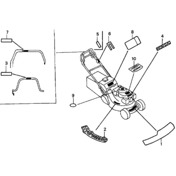 Label for Honda HRD536C2 - HXE Lawn Mower