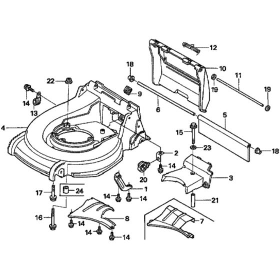 Cutter Housing for Honda HRD536C2 - HXEE Lawn Mower