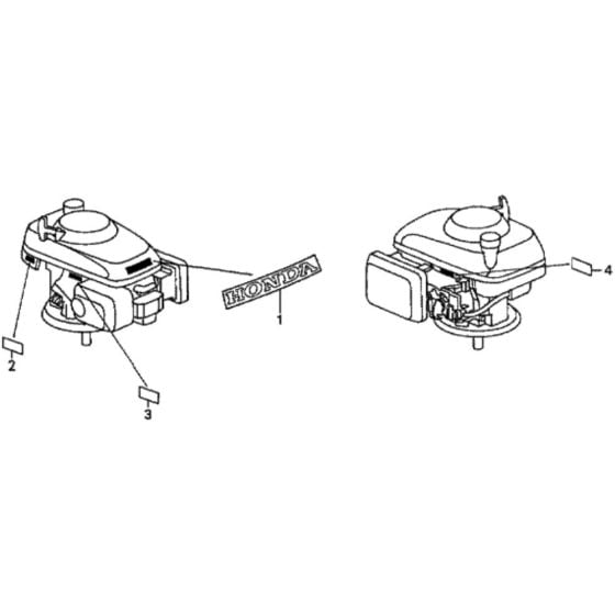 Label for Honda HRD536C2 - TXE Lawn Mower