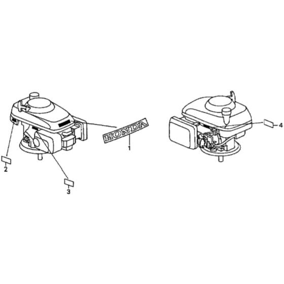 Label for Honda HRD536C2 - TXEE Lawn Mower