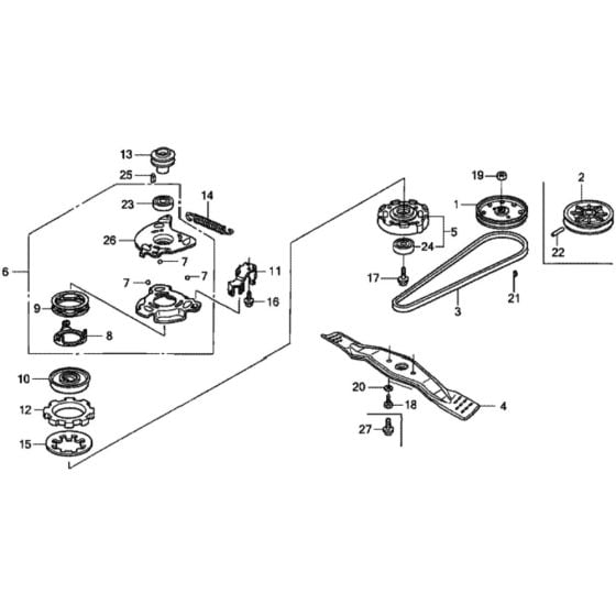 Rotary Blade for Honda HRD536C2 - TXEE Lawn Mower