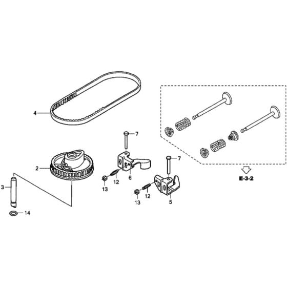 Camshaft Pulley for Honda HRD536C2 - TXEE Lawn Mower