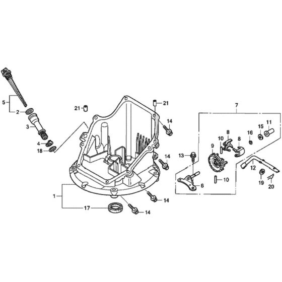 Crankcase Cover for Honda HRD536C3 - HXEE Lawn Mower