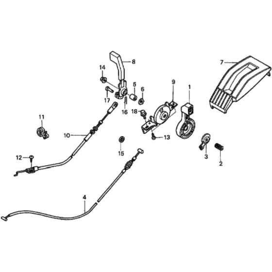 Throttle Lever for Honda HRD536C3 - TXEE Lawn Mowers