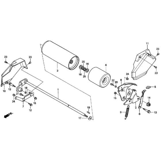 Rear Roller Assembly for Honda HRD536K4 QXEH Mower