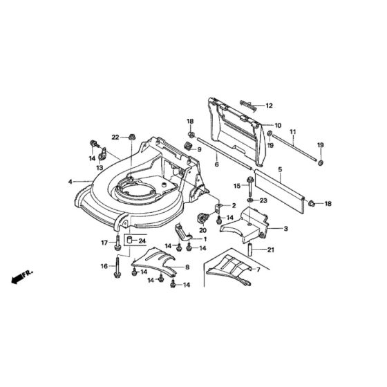 Cutter Housing Assembly for Honda HRD536K4 QXEH Mower