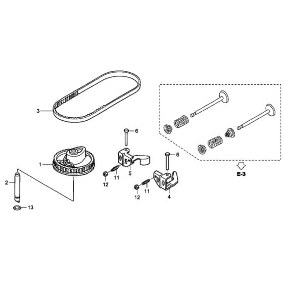 Camshaft Pulley for Honda HRG415C1 (IZY) - PDEE Lawn Mower